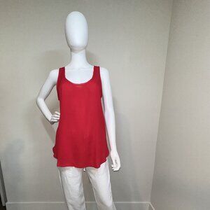 KRISA: NWT, Tunic Tank Top, Size - M, Color - Bright Red/Milan, MSRP - $99